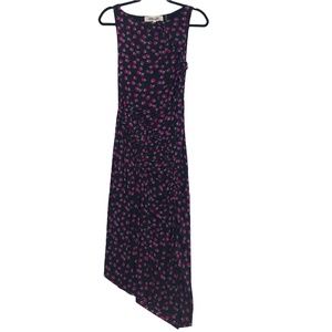 DVF Dress Asymmetrical Black Medium